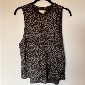 OBEY leopard print muscle tank size S